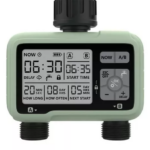 Programador Riego Timer 2 Zonas Canilla A Pilas Potencia Color Verde